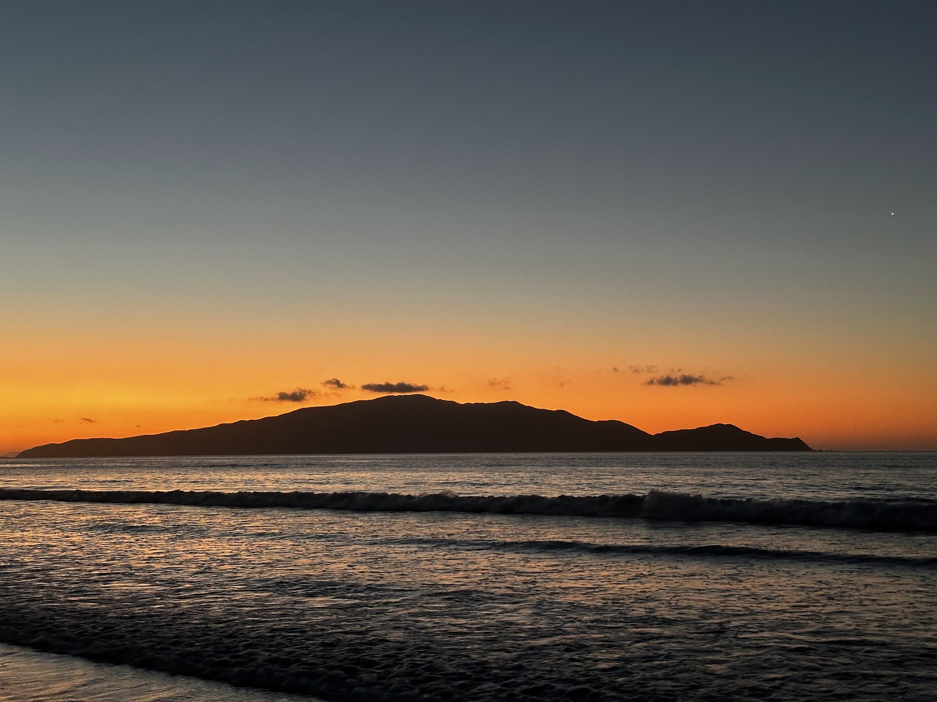 Sunset over Kāpiti Island