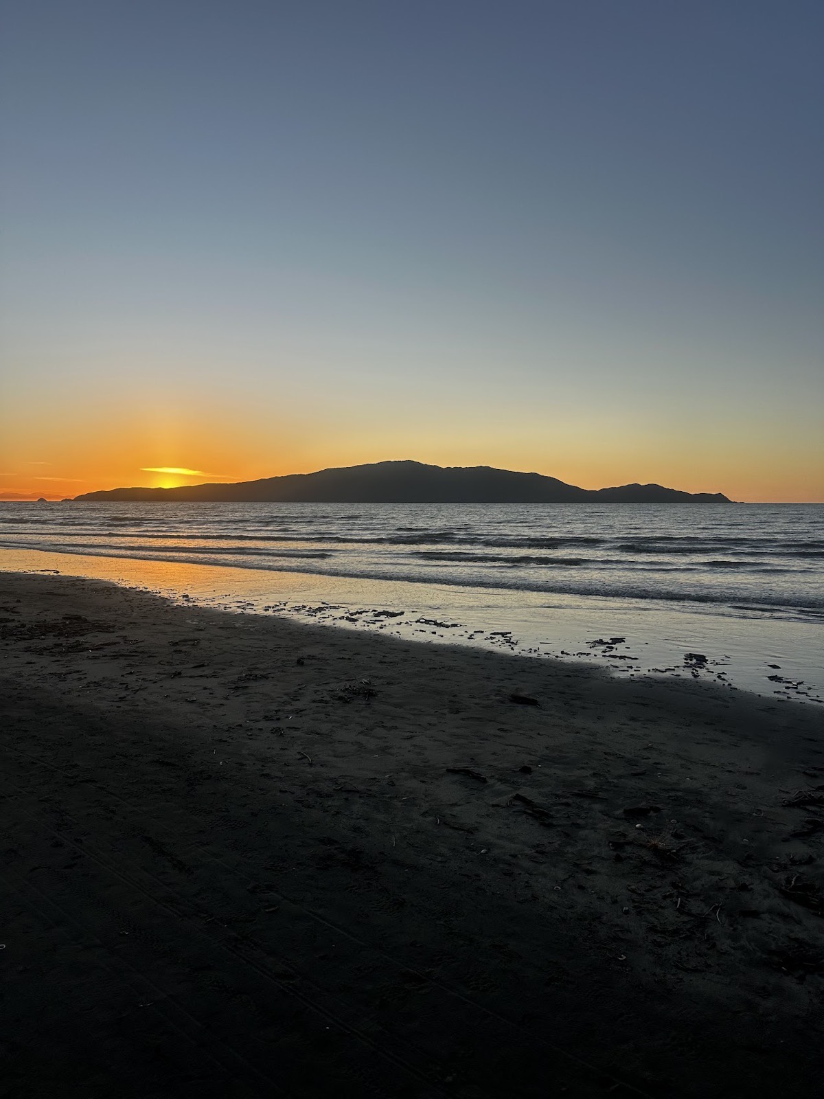 Dusk over the beach